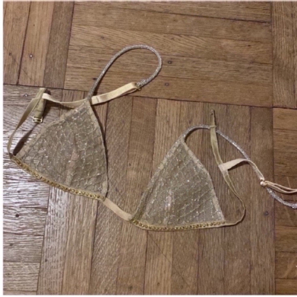 For love and lemons gold bralette fll gold bra